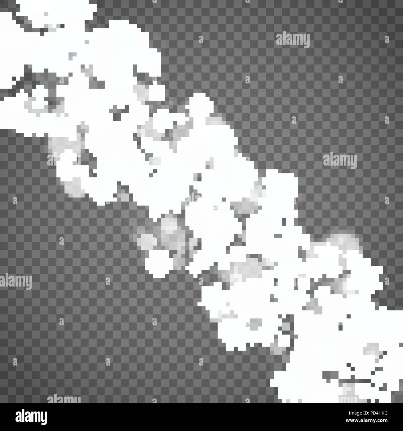 Isolated snowflakes on transparent Stock Vector