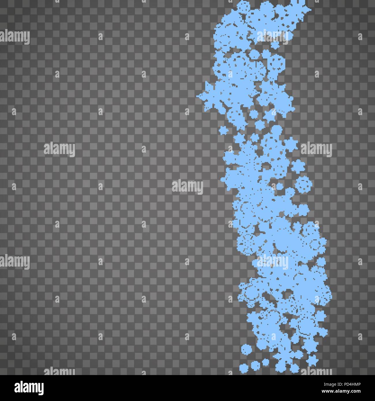 Christmas and New Year frame with snowflakes Stock Vector Image & Art ...