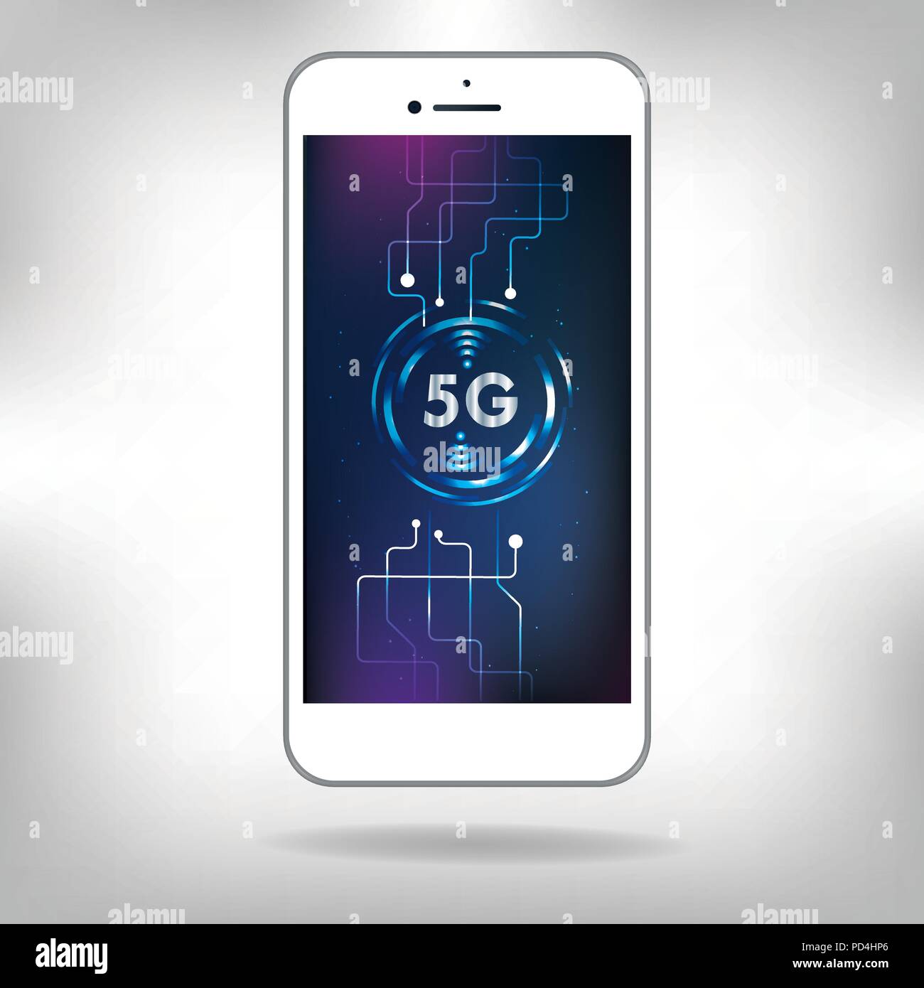 Communication 5G, smartphone vector illustration EPS 10 Stock Vector