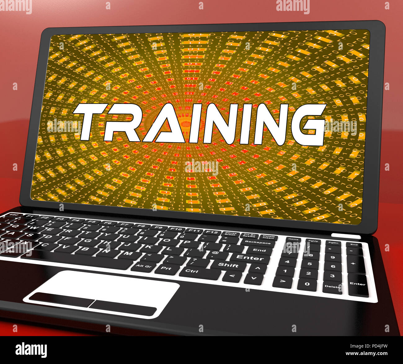 Cyber Training Virtual Web Class 3d Rendering Shows Online Learning Webinars Or Mentorship Stock Photo