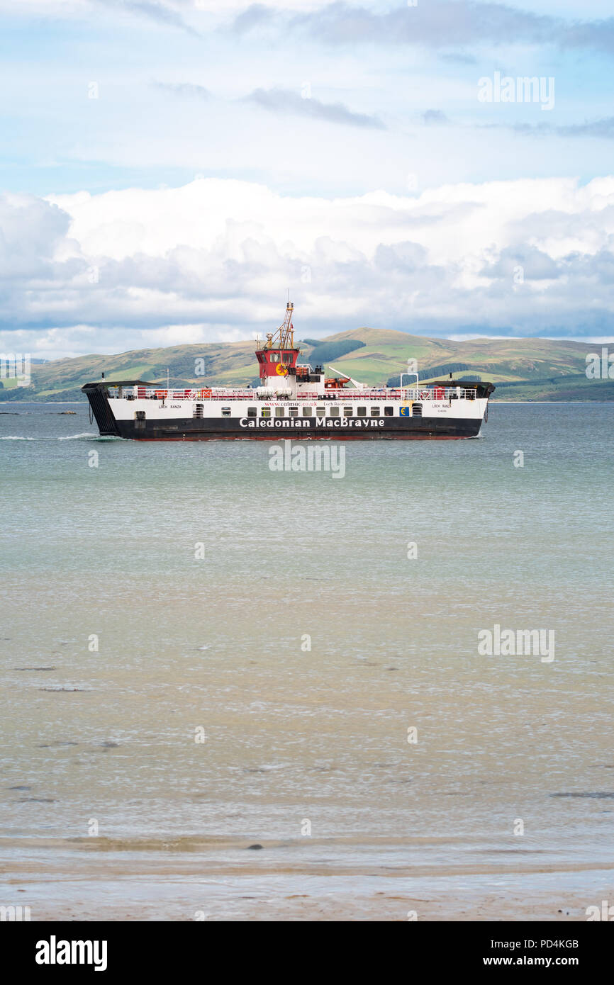 Caledonian MacBrayne Ferry sailing from Gigha to the Kintyre peninsular, Scotland, UK Stock Photo