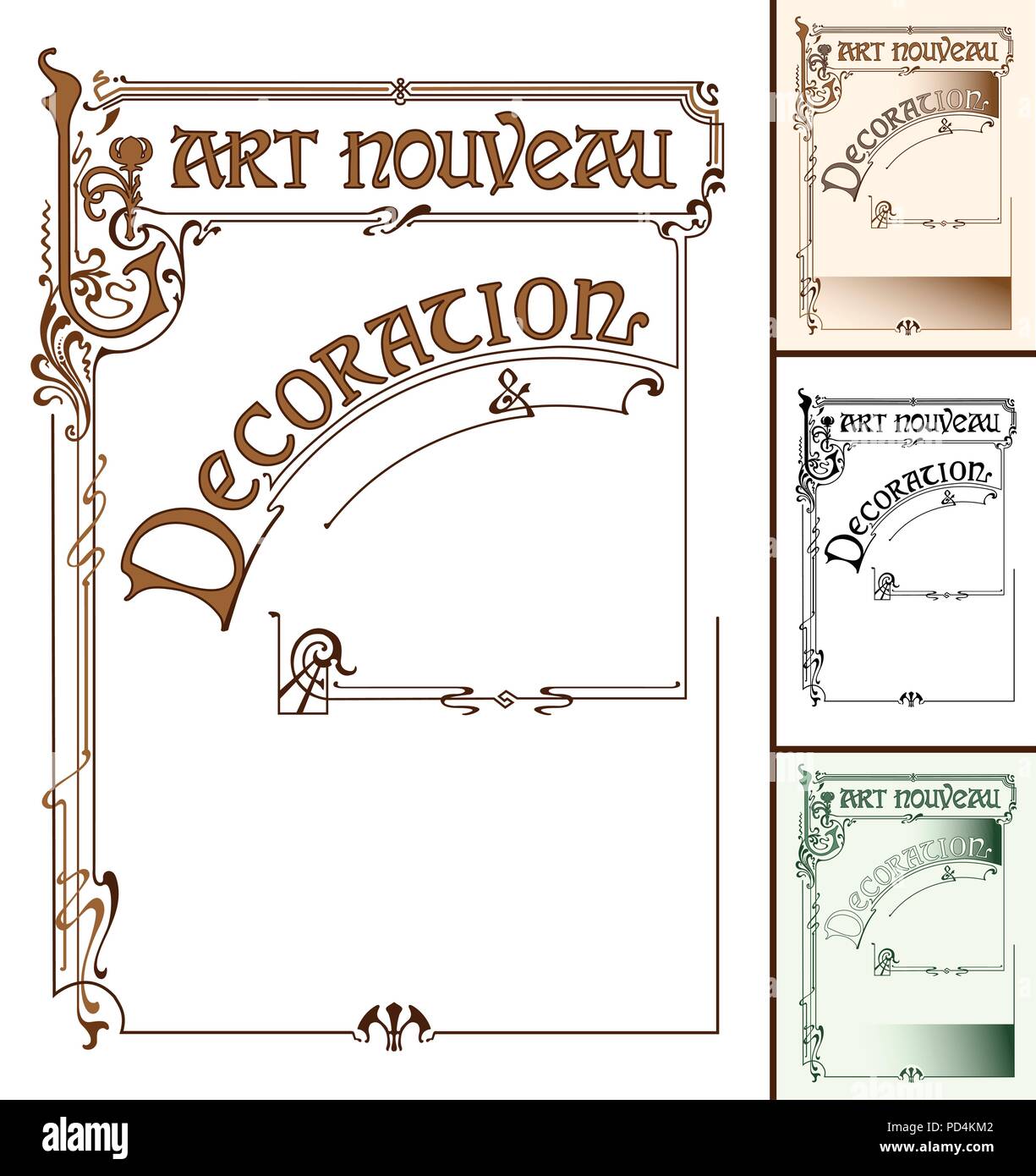 Frame in the style of art nouveau with the inscription Stock Vector Image &  Art - Alamy
