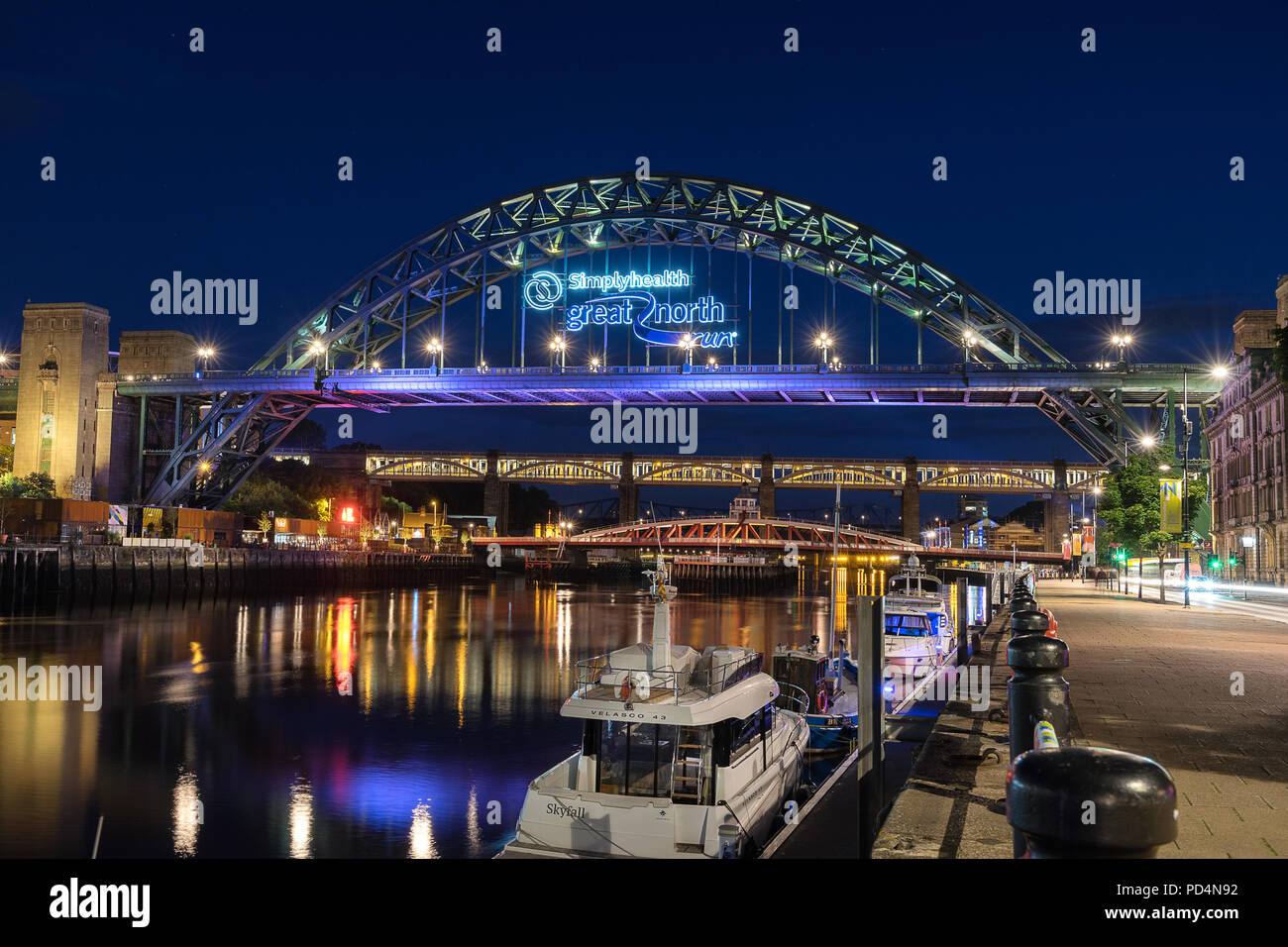 Tyne Bridge across the river tyne in Newcastle and Gateshead Stock Photo