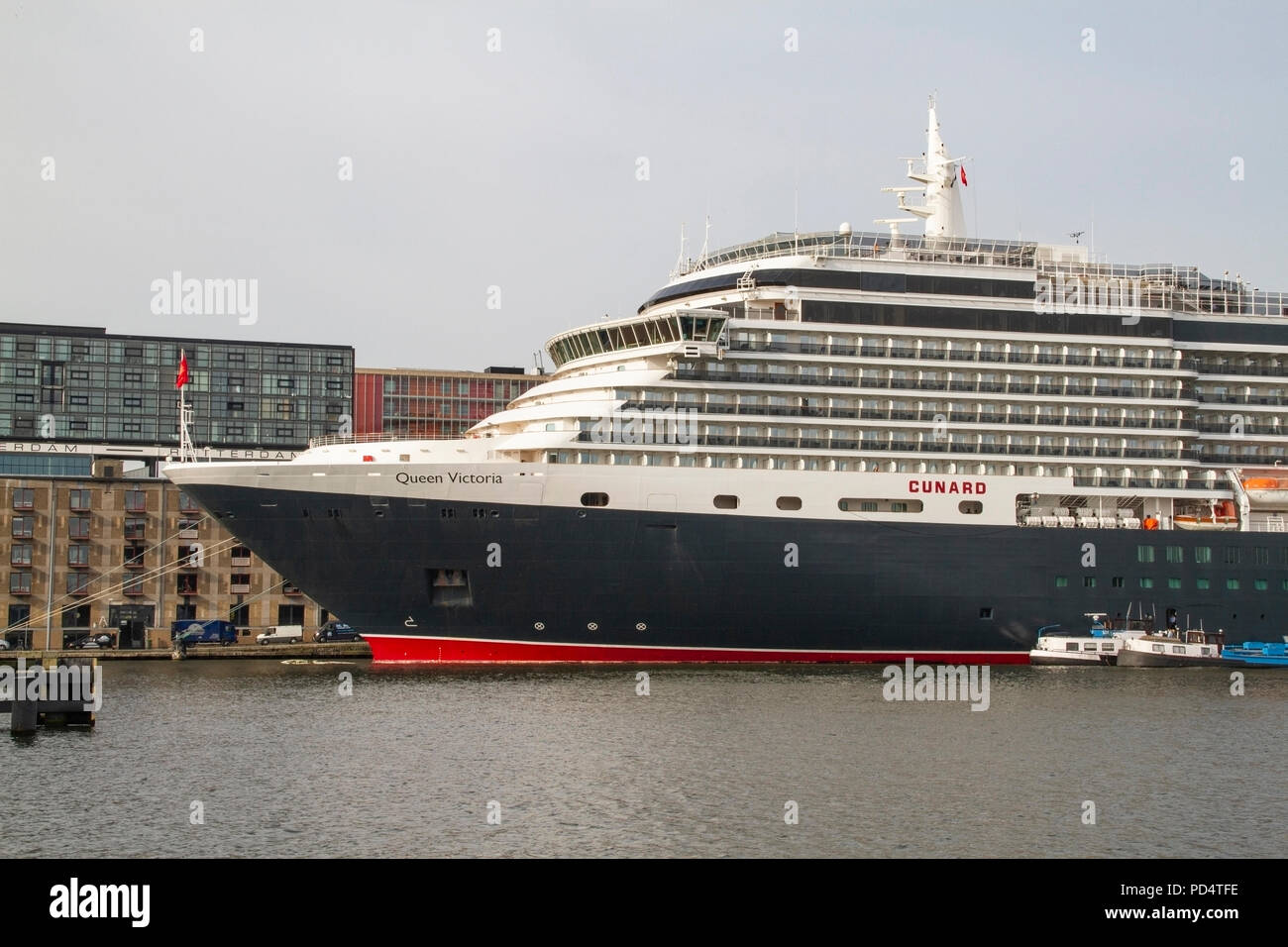 Queen Victoria Cunard Cruise Ship In Port Amsterdam Netherlands Stock Photo Alamy