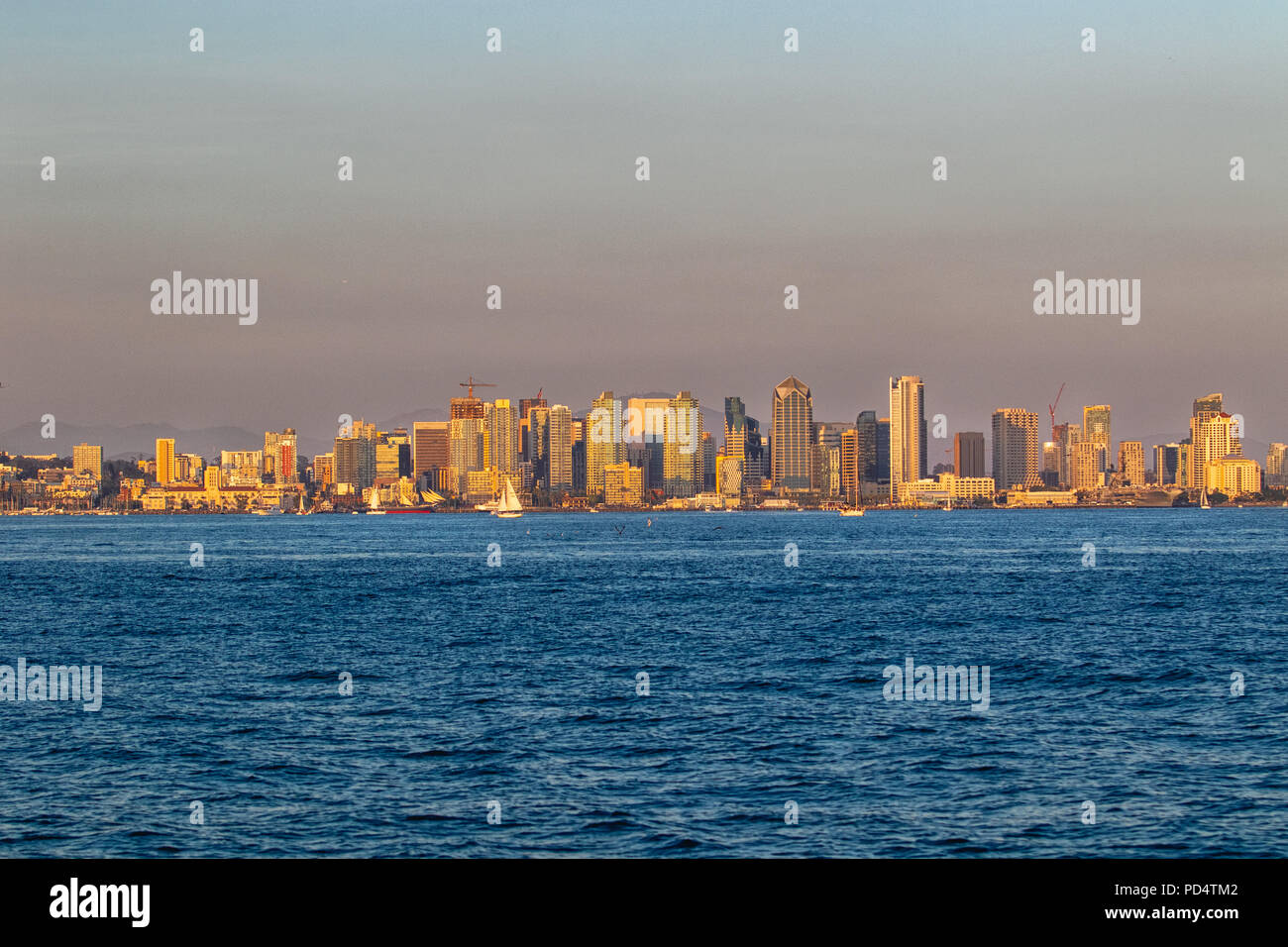 SAN DIEGO, CA, USA - JULY 14:  San Diego Skyline on July 14, 2018 in downtown San Diego, California. Stock Photo