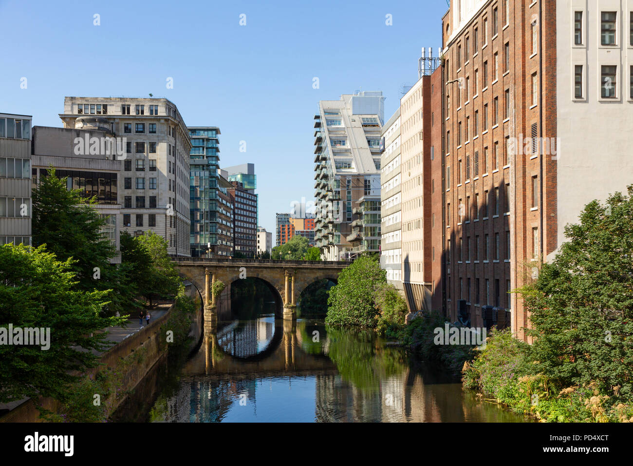River Irwell in Manchester City Centre Stock Photo