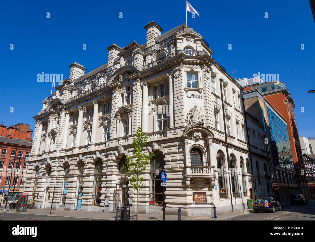 53 King Street, Manchester. Listed building and former home to Lloyds bank. Stock Photo