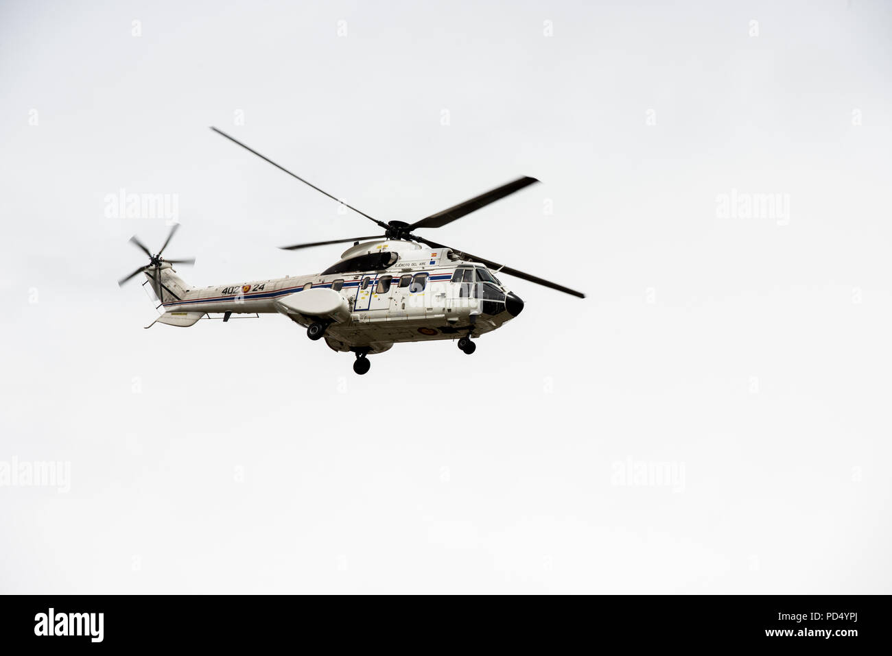 Spanish Royal Transportation Eurocopter AS332 Super Puma Stock Photo