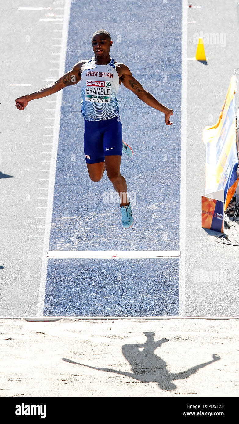 Great Britain's Dan Bramble on his way to qualifying for the Men's Long