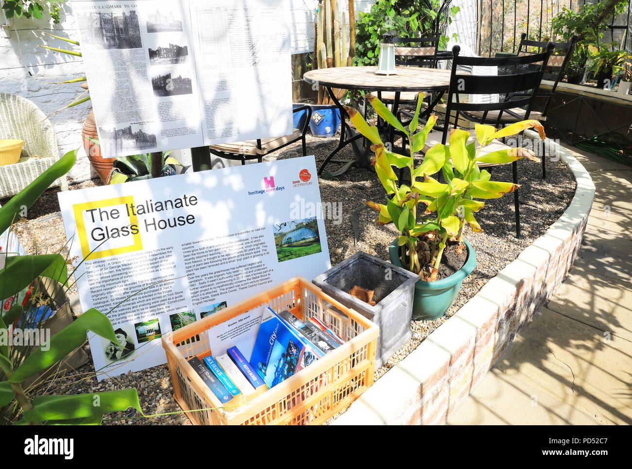 The historic Italianate Greenhouse Tea Garden, once part of Sir Moses