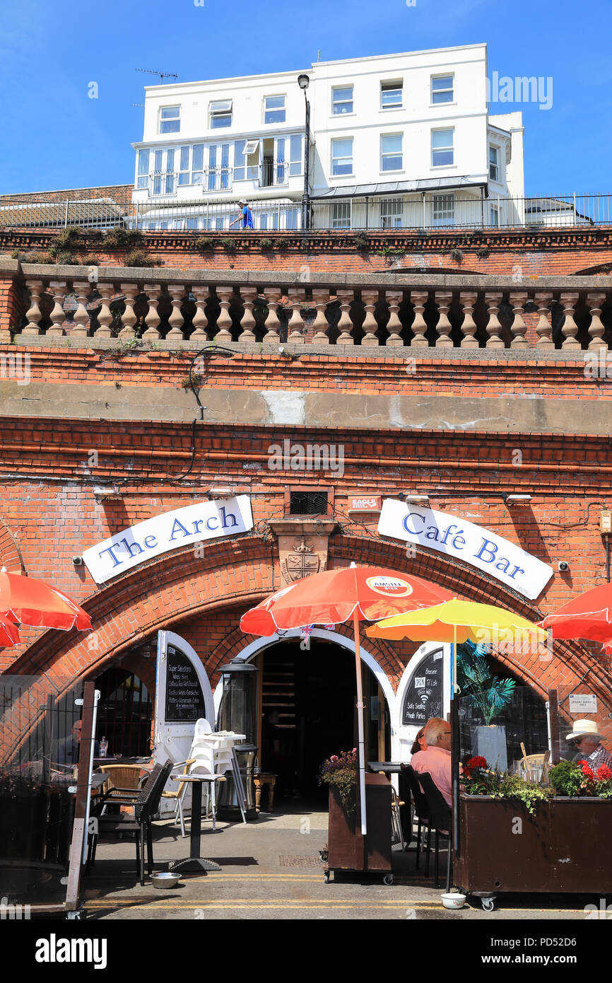 The Arch Cafe Bar in a converted Victorian arch by the Royal harbour ...