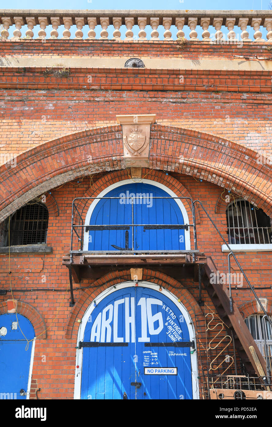 The retro, vintage and antique shop, Arch 16, in a converted Victorian arch by the harbour, in