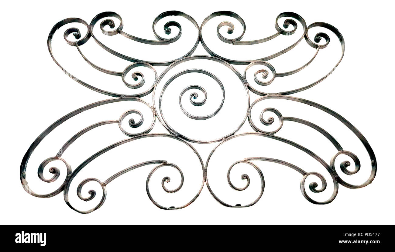 Decorative iron grill isolated on a white background Stock Photo Alamy