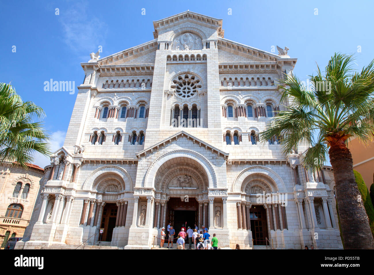 Cathedral of Our Lady of the Immaculate Conception aka Saint Nicholas Cathedral in Monaco on the French Riviera in Western Europe Stock Photo