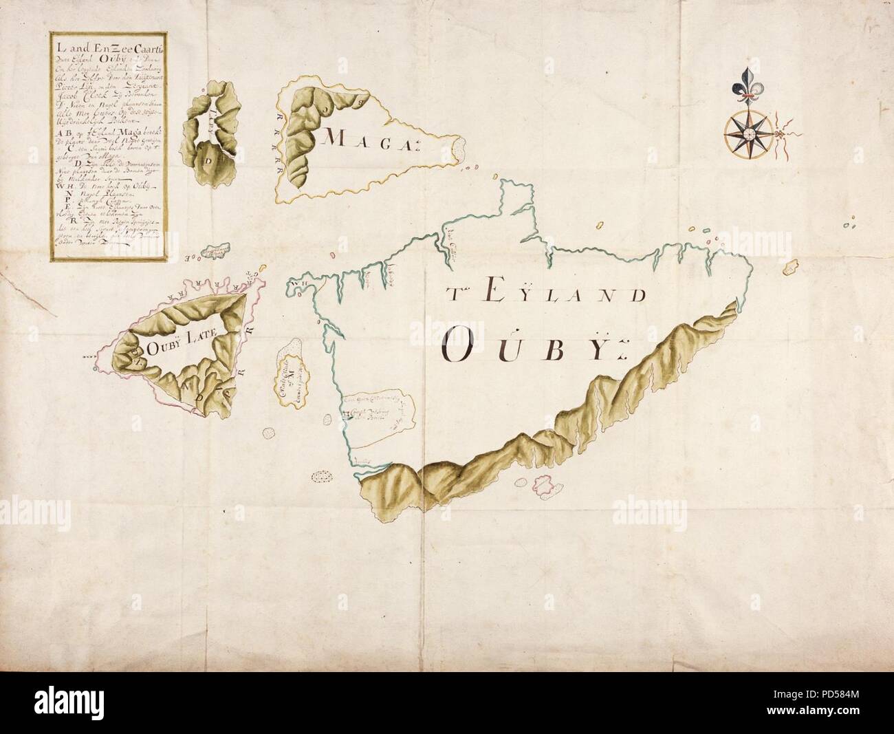 Map of the island of Obi Stock Photo - Alamy