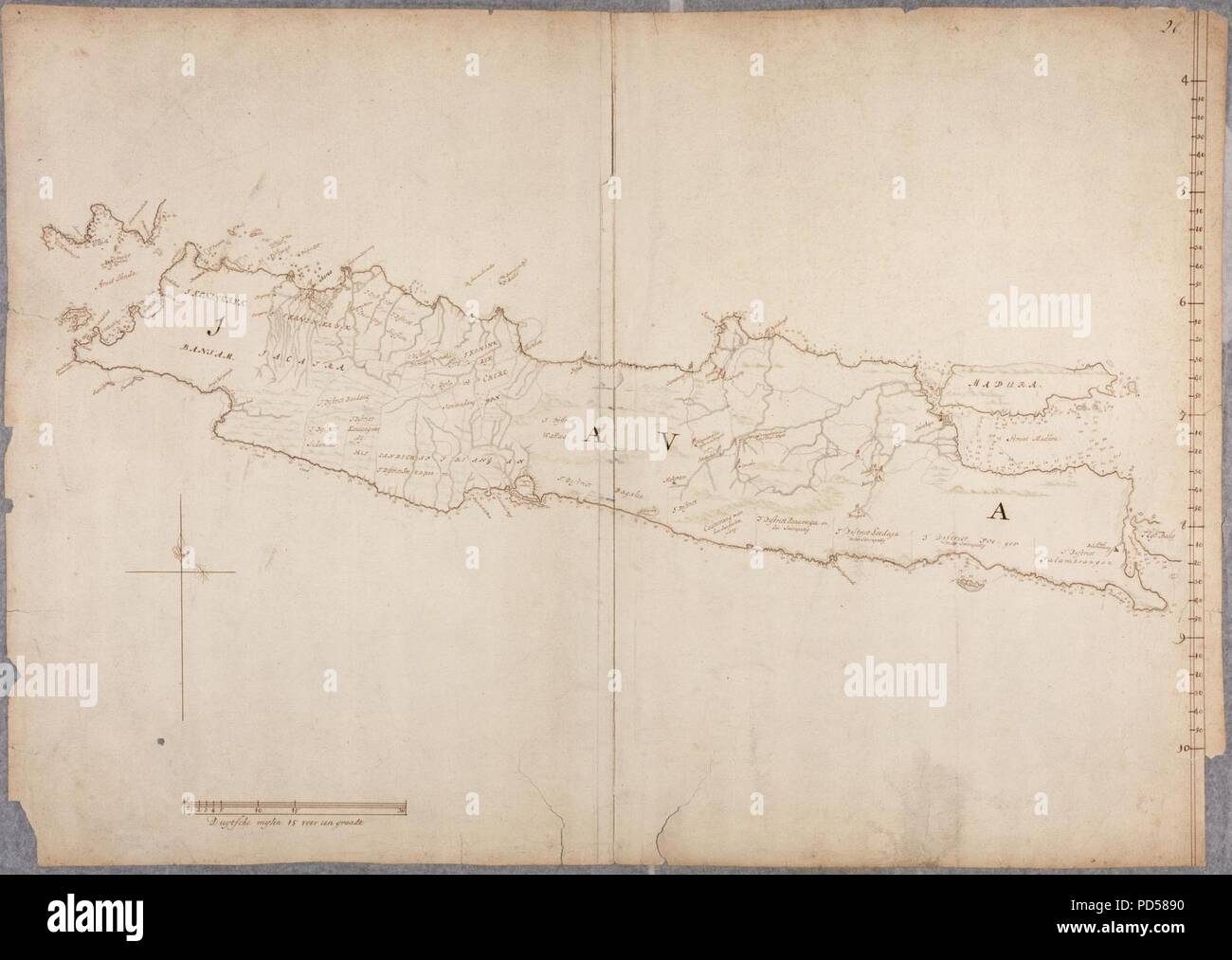 Map of the island of java hi-res stock photography and images - Alamy