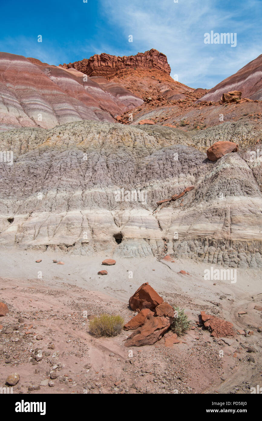 Colorful mesa in Grand Staircase-Escalante National Monument in Paria, Utah Stock Photo