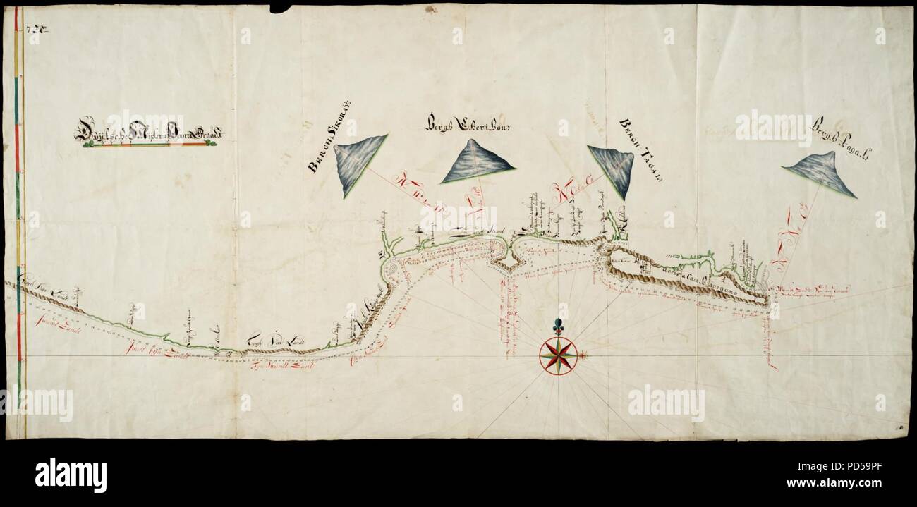 Map of the south coast of Java Stock Photo - Alamy