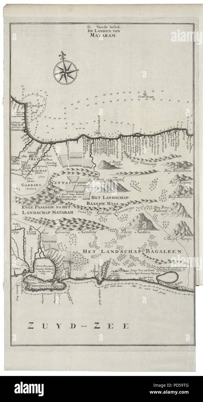 Map of part of the island of Java Stock Photo - Alamy