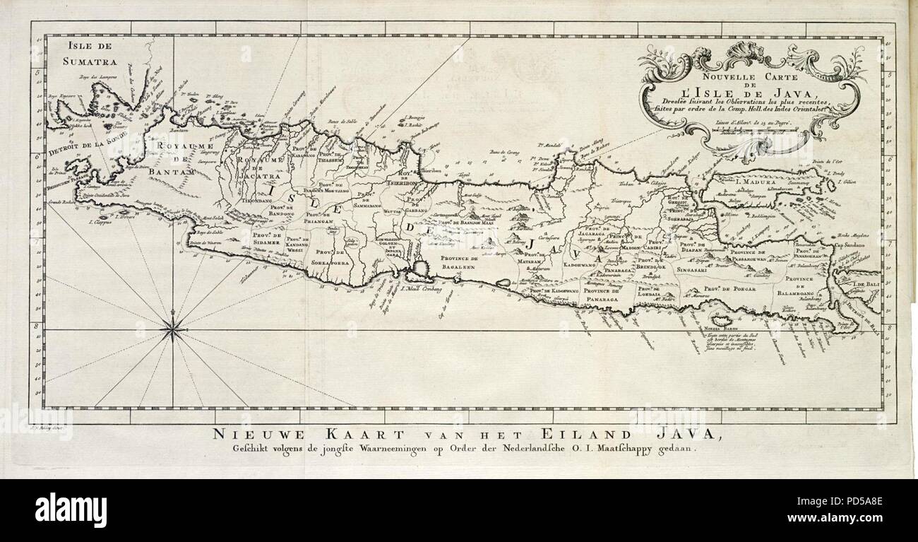 Map of Java Stock Photo - Alamy