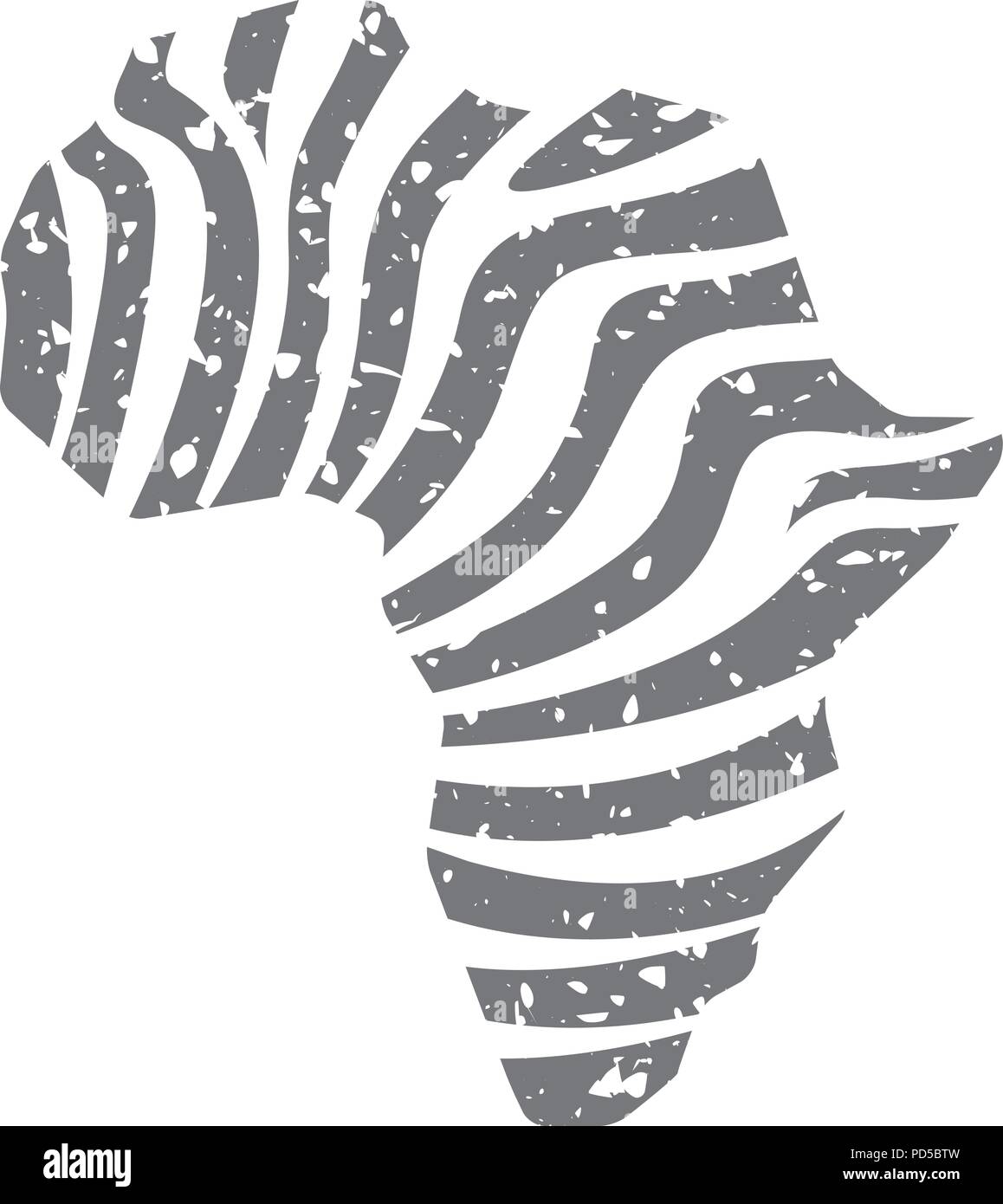 Grunge icon - Africa map striped Stock Vector Image & Art - Alamy