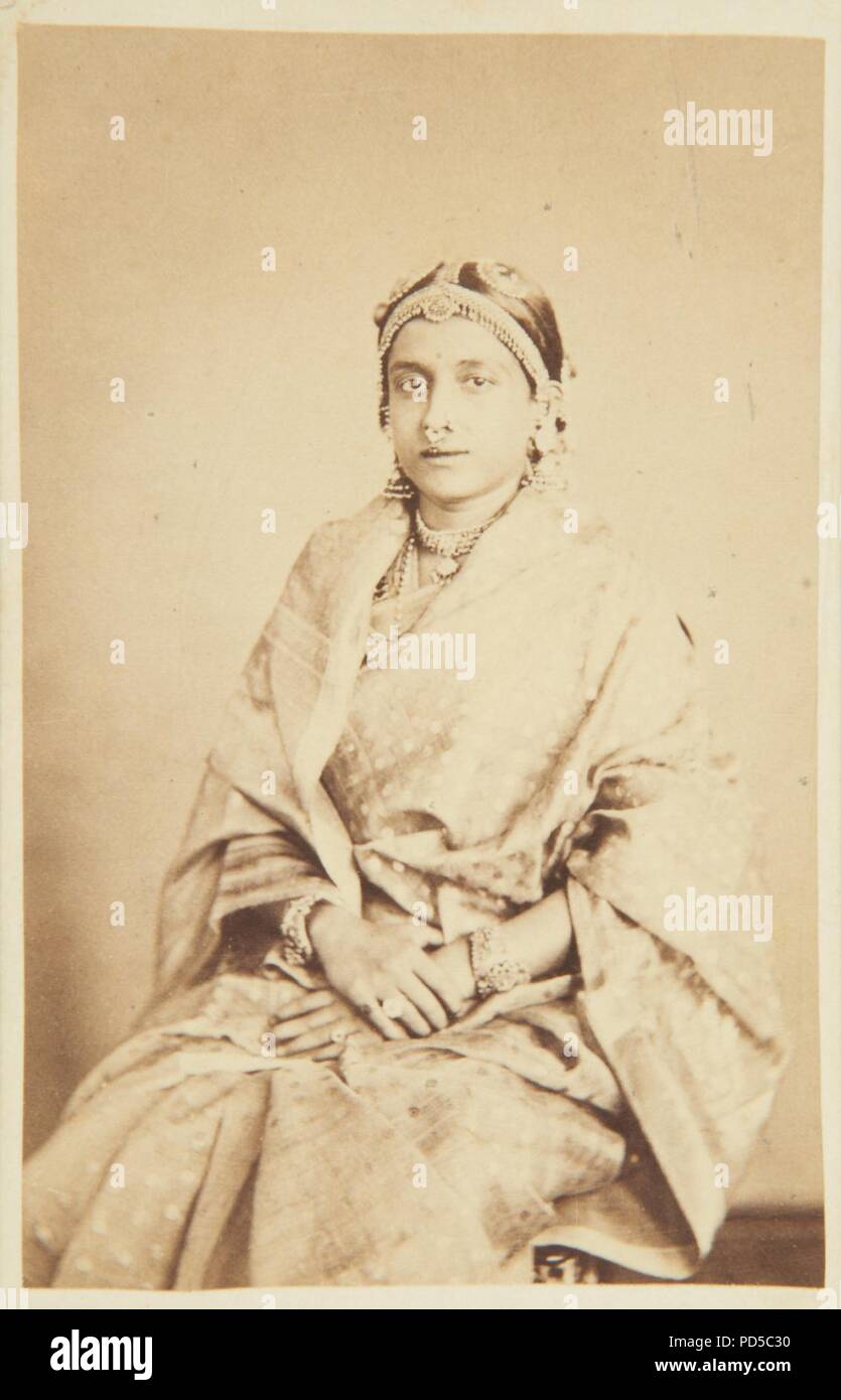 Ammachee wife of His Highness the Maharaja of Travancore 1868 Stock ...