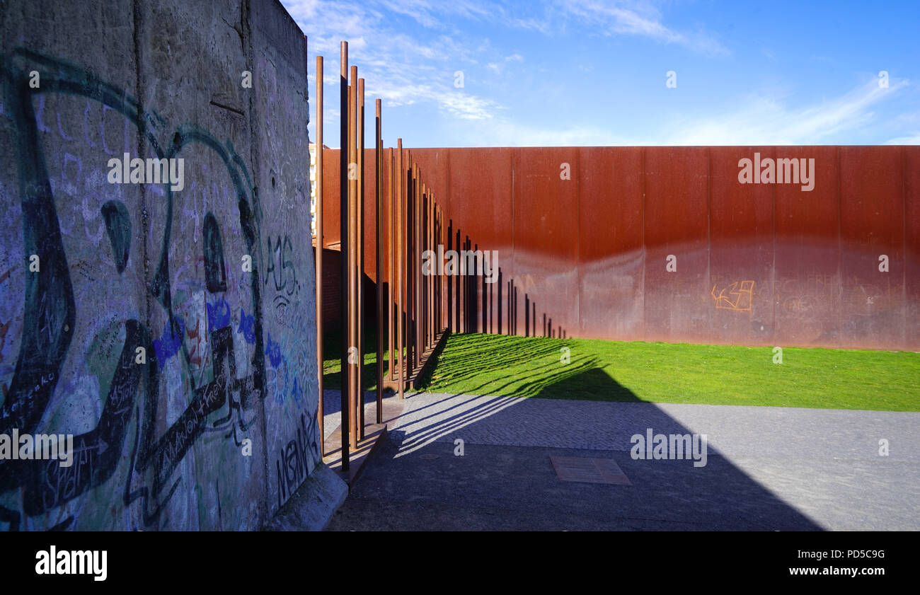 The Berlin Wall Memorial site Stock Photo