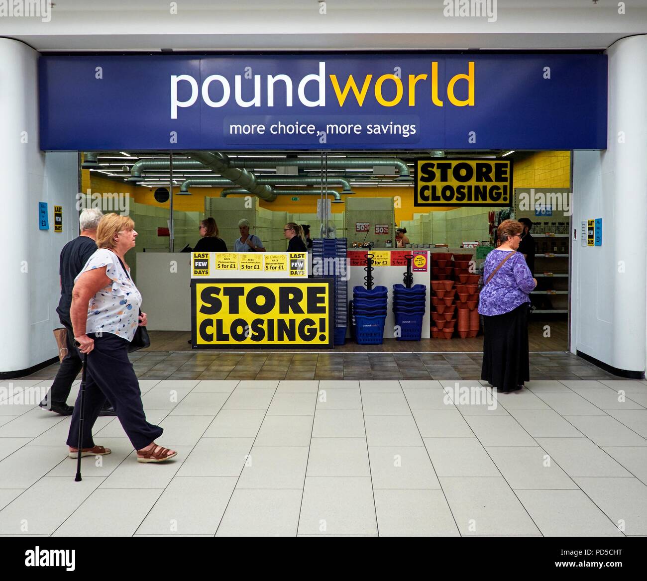 Poundworld store closing down,Nottingham ,England,UK Stock Photo
