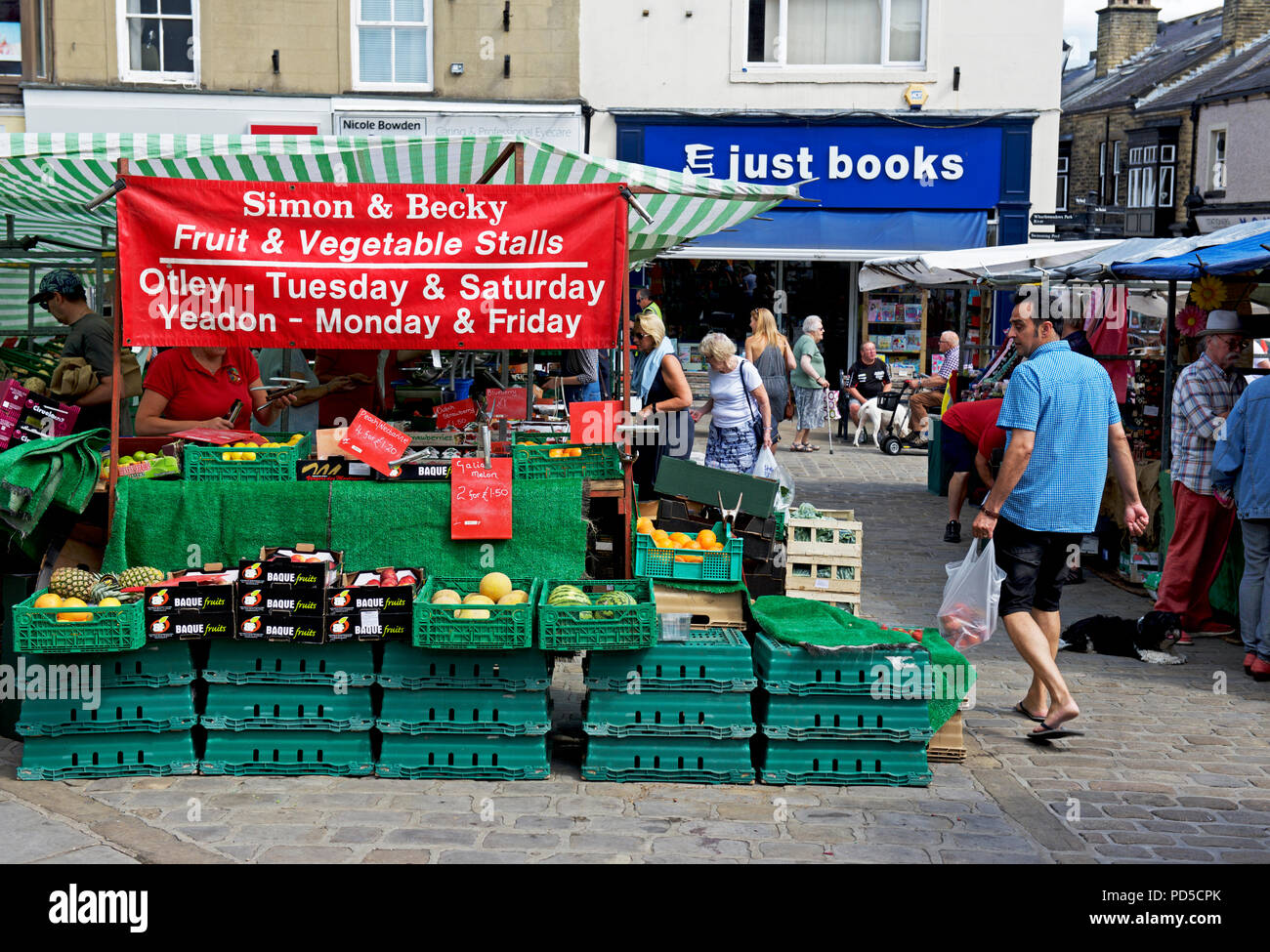 Otley market, West Yorkshire, England UK Stock Photo Alamy