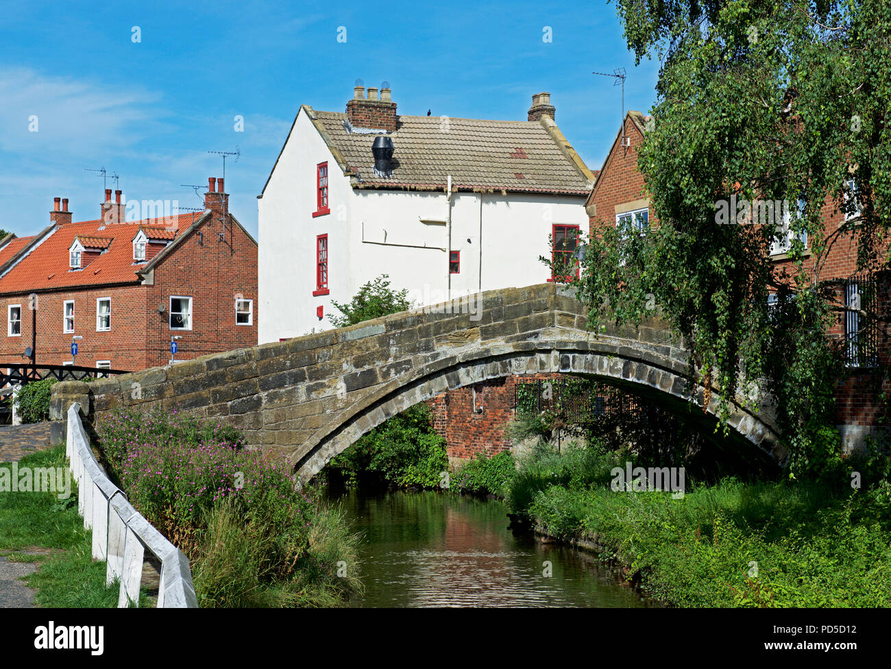 The old packhorse bridge over the River Leven, Stokesley, Hambleton