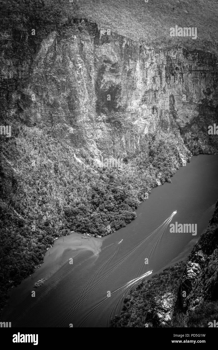 Sumidero Canyon, View from Mirador La Coyota, Chiapas, Mexico Stock Photo