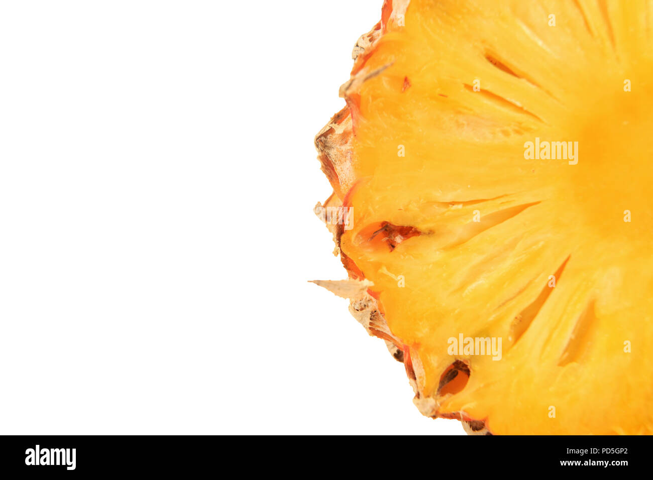 half pineapple isolated on white background Stock Photo - Alamy