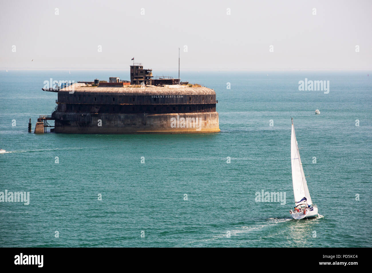 A Solent Fort in the entrance to Portsmouth Harbour, UK Stock Photo - Alamy