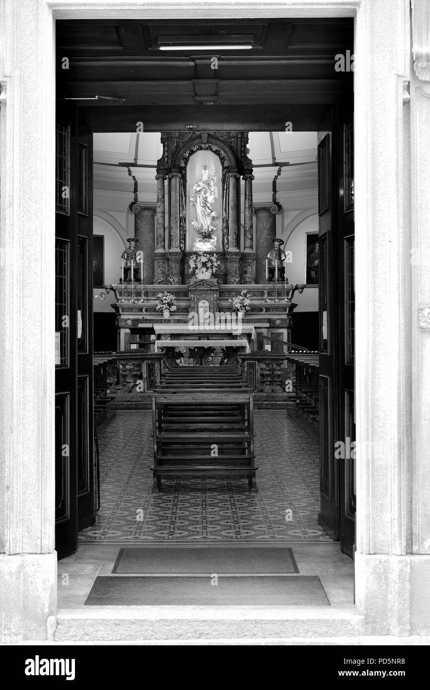 Church of the Blessed Virgin Immaculate - Chiesa della Beata Vergini Immacolata - Lugano Stock Photo