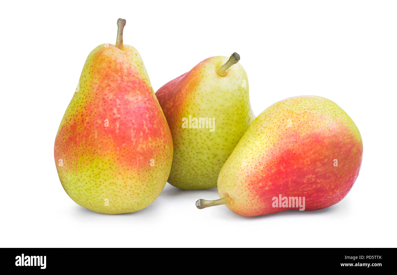 Group of pears isolated on white background Stock Photo Alamy