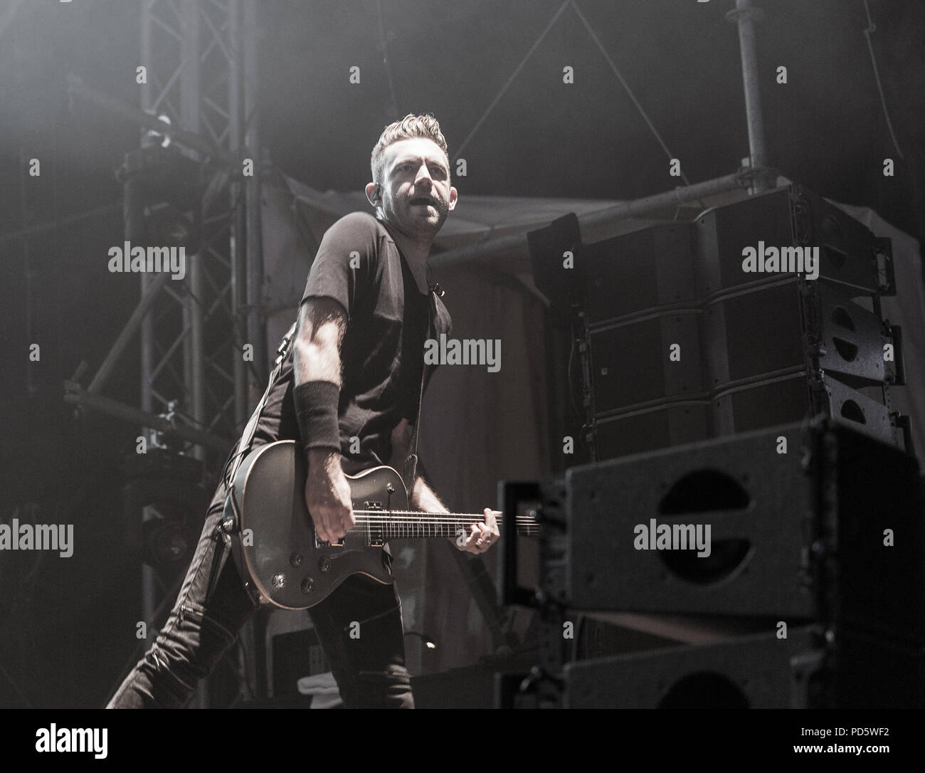 KIEV, UKRAINE JULY 04, 2018 American Christian metal rock band