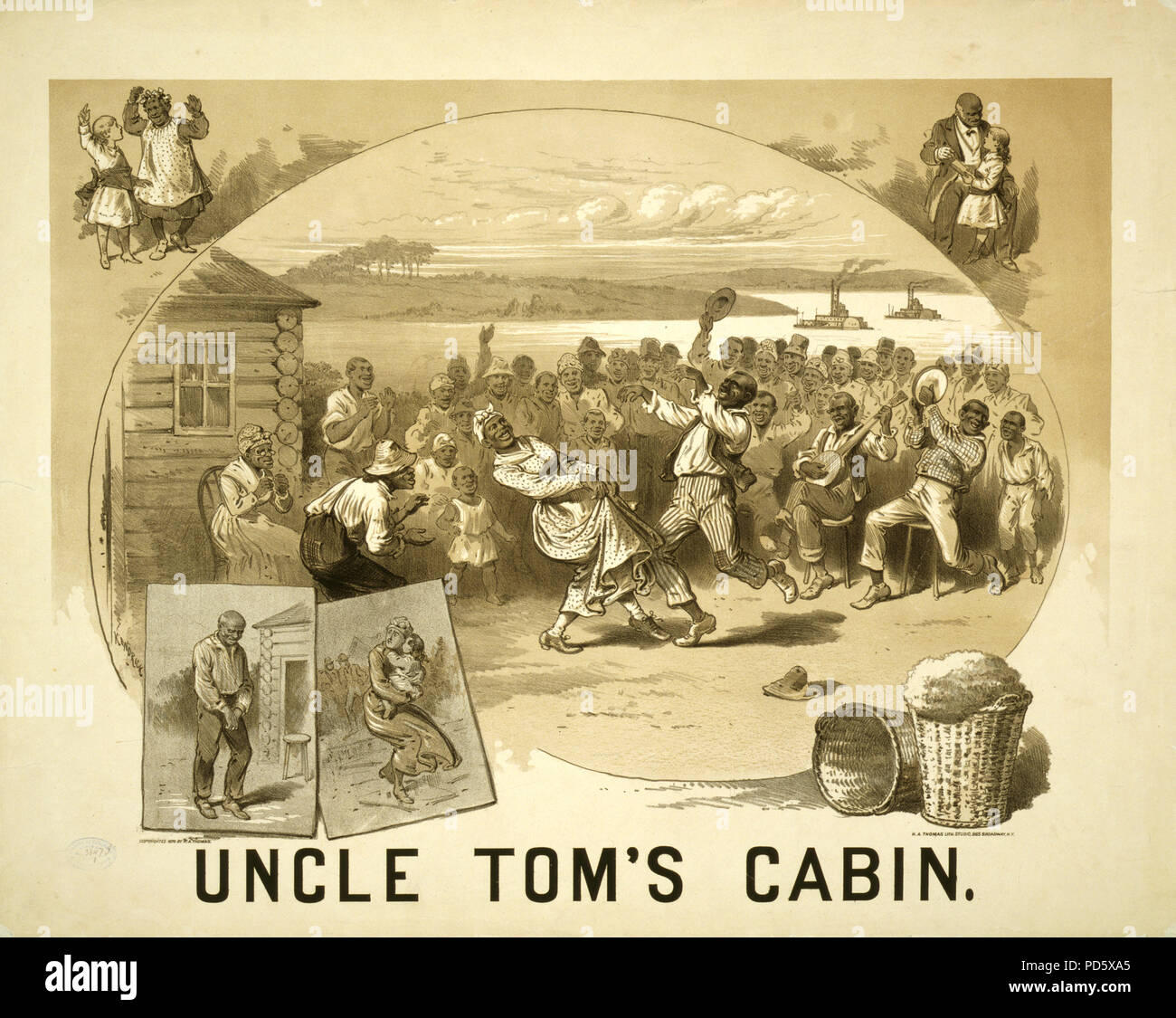 Uncle Tom S Cabin Poster Ca 1878 Stock Photo 214645373 Alamy