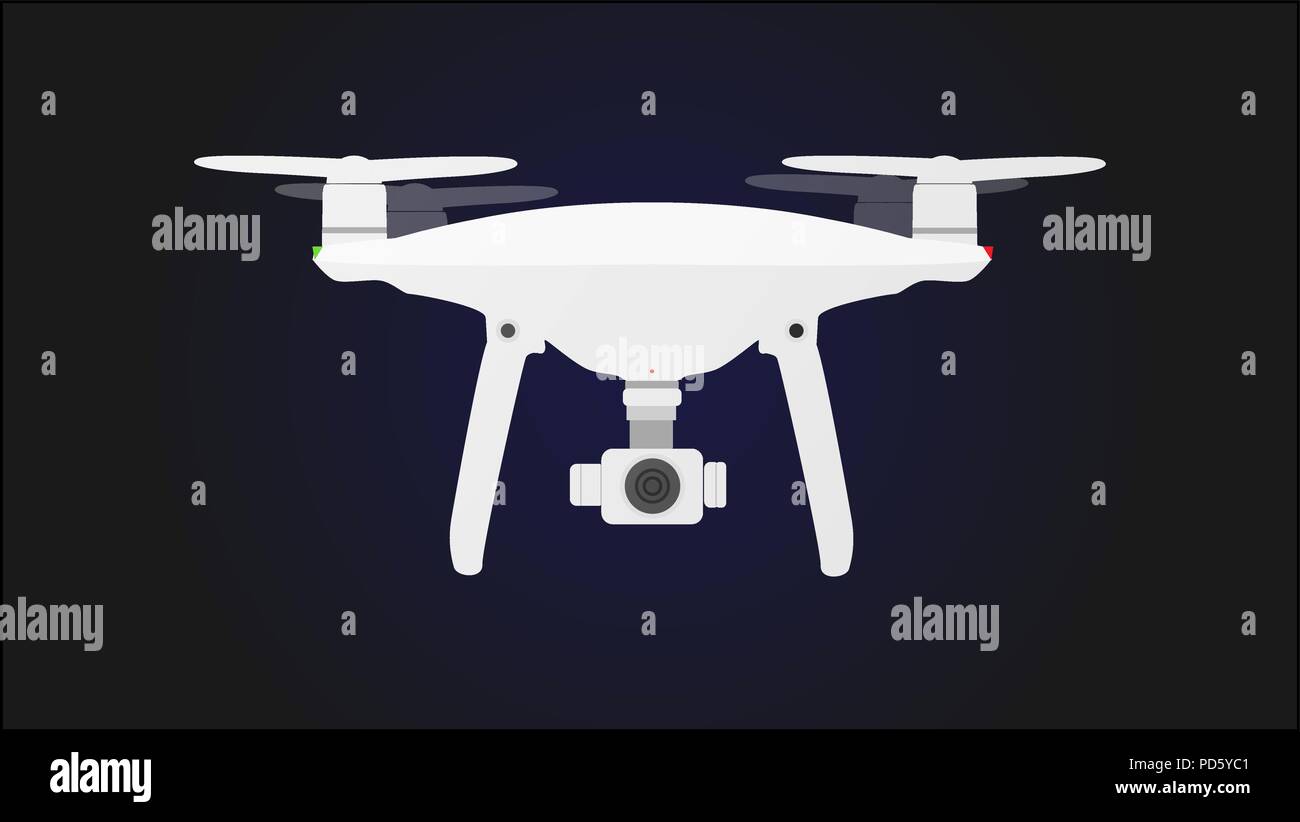 Drone with camera vector .UAV drone copter. Photo and video drone icon ...