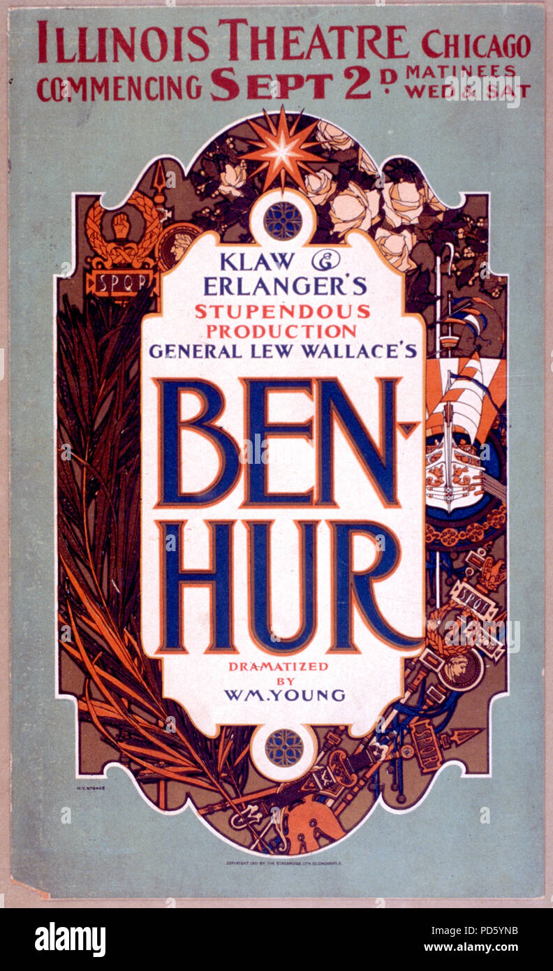 General Lew Wallace's Ben-Hur Klaw & Erlanger's stupendous production. ca 1901 Stock Photo