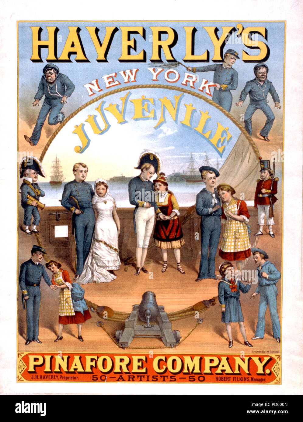 Haverly's New York Juvenile Pinafore Company 50 artists--50. ca 1879 Stock Photo