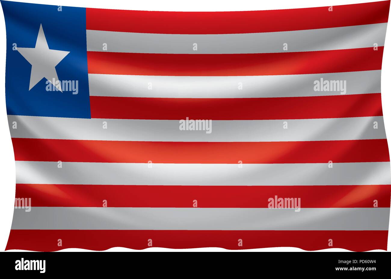 Liberia flag, vector illustration Stock Vector Image & Art - Alamy