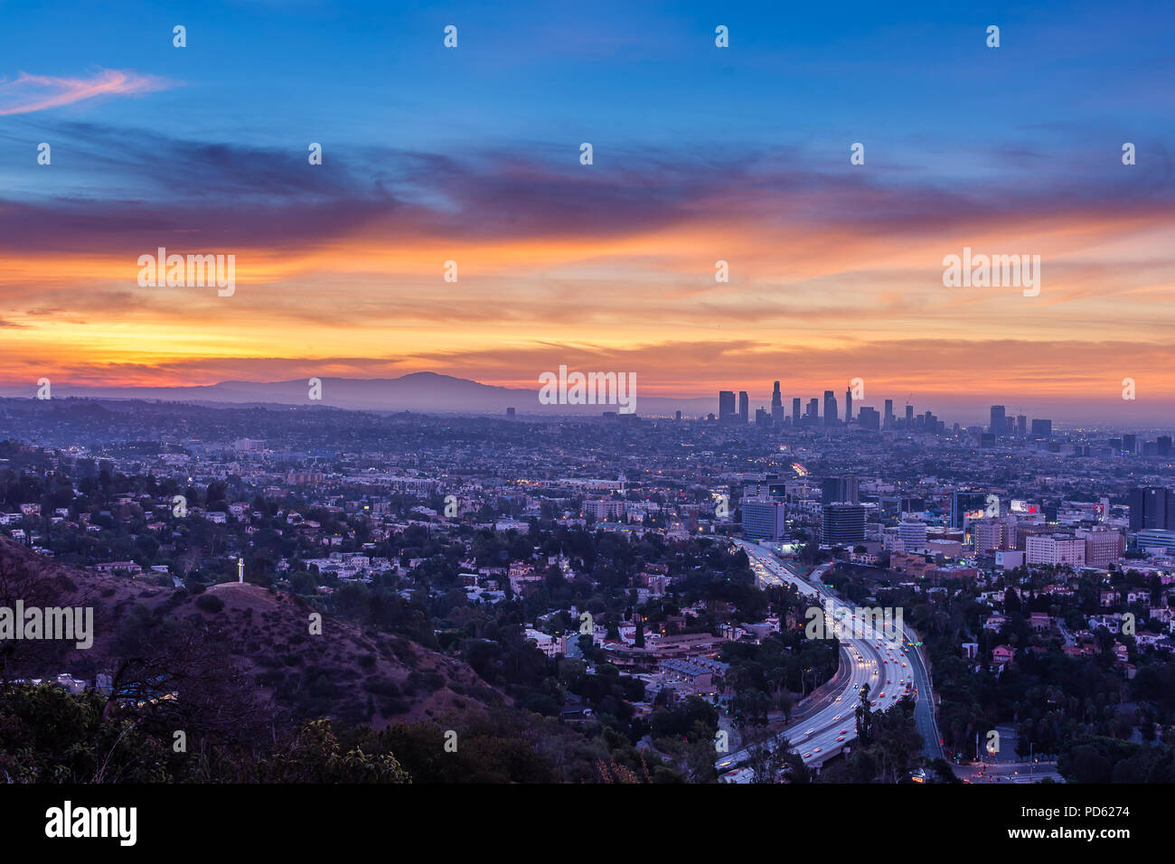 The Hollywood Bowl Overlook Stock Photo Alamy