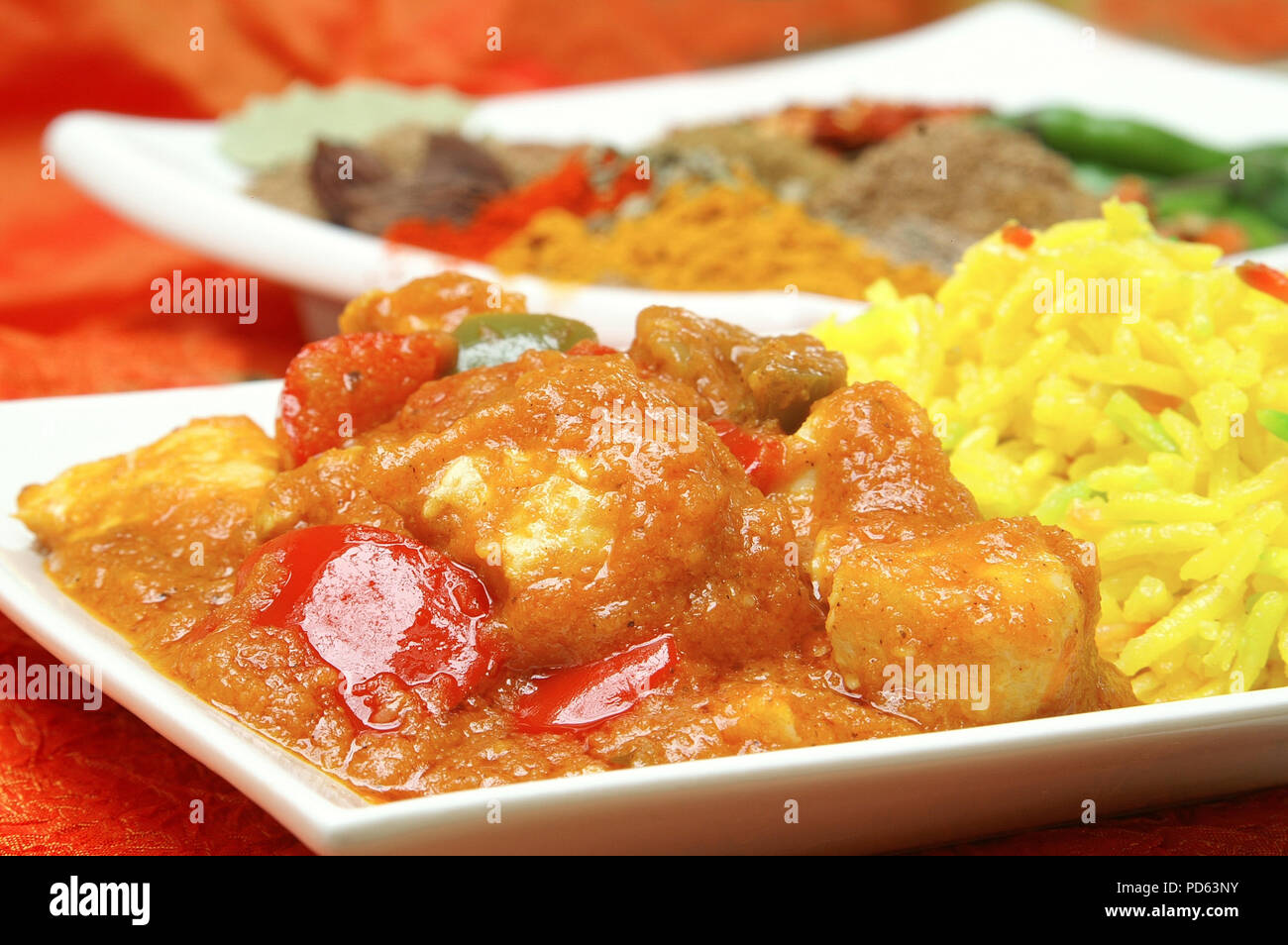 traditional indian curry meal Stock Photo - Alamy