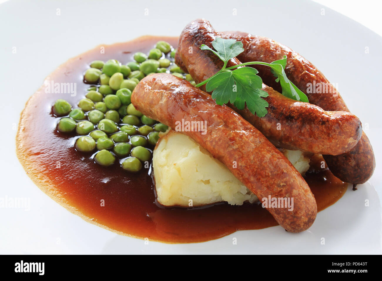 traditional sausage and mashed potato meal Stock Photo Alamy