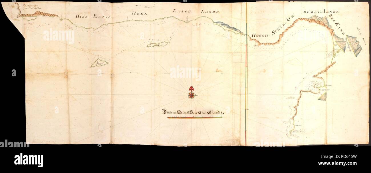 Map of the south coast of Java Stock Photo - Alamy