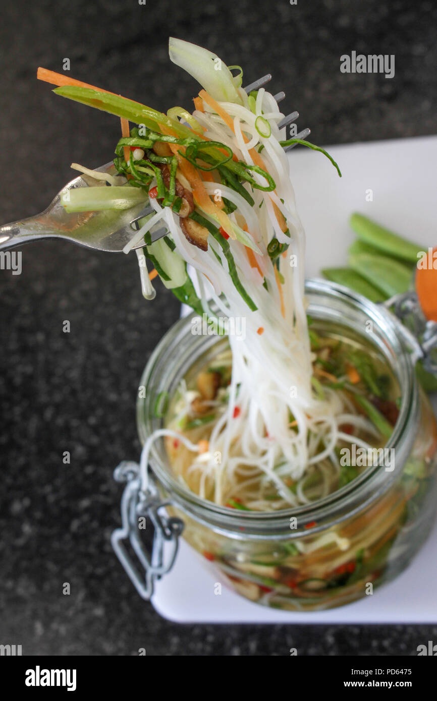 chinese noodles broth soup Stock Photo Alamy