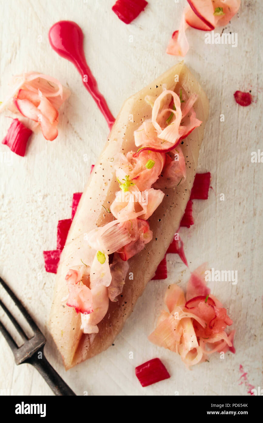 healthy cured mackerel appetizer starter Stock Photo Alamy