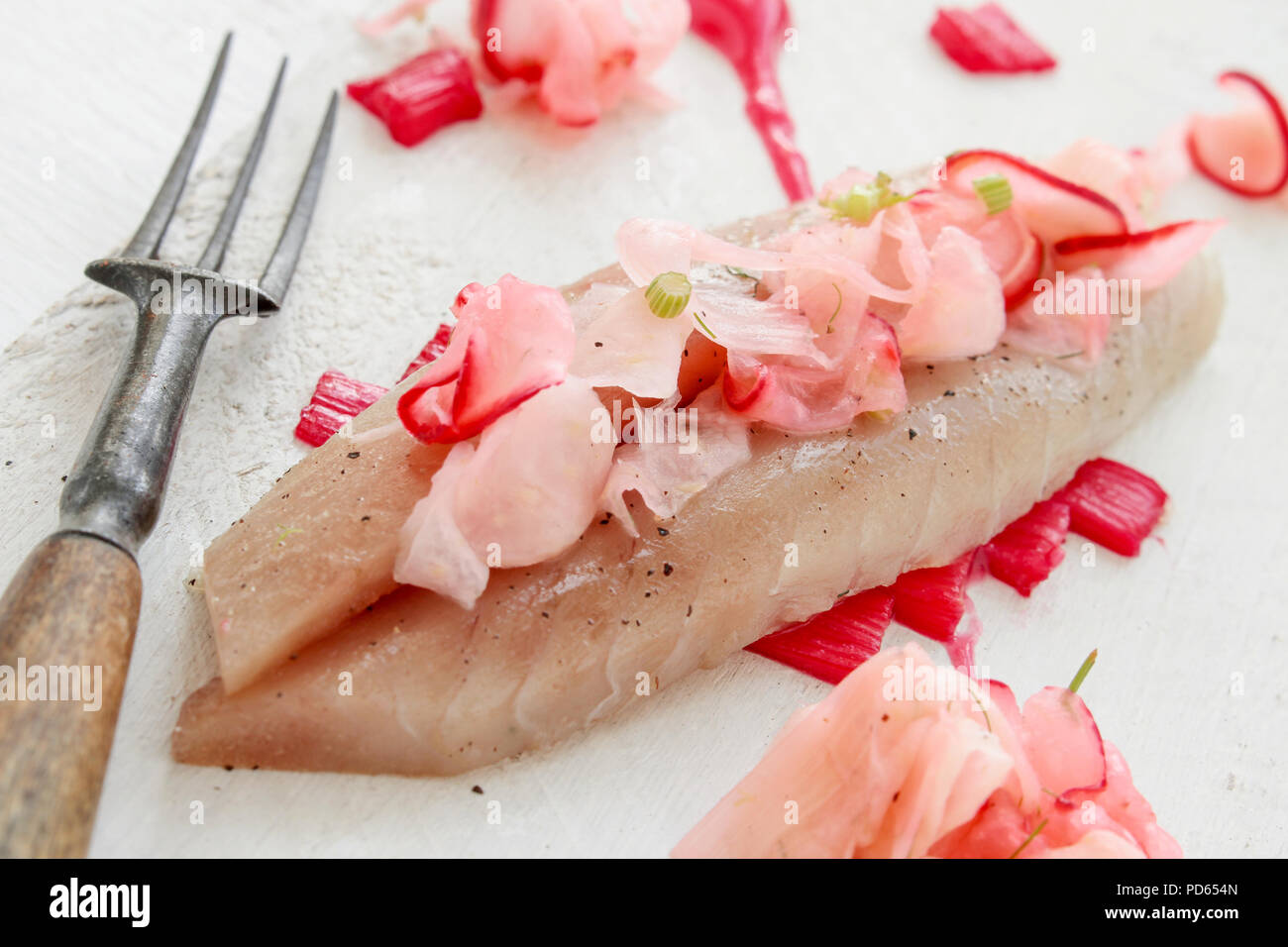 healthy cured mackerel appetizer starter Stock Photo Alamy