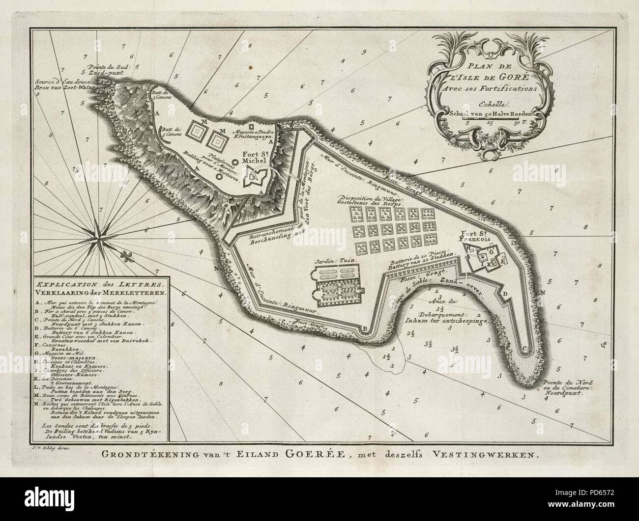 Map of the island of Goeree Stock Photo - Alamy