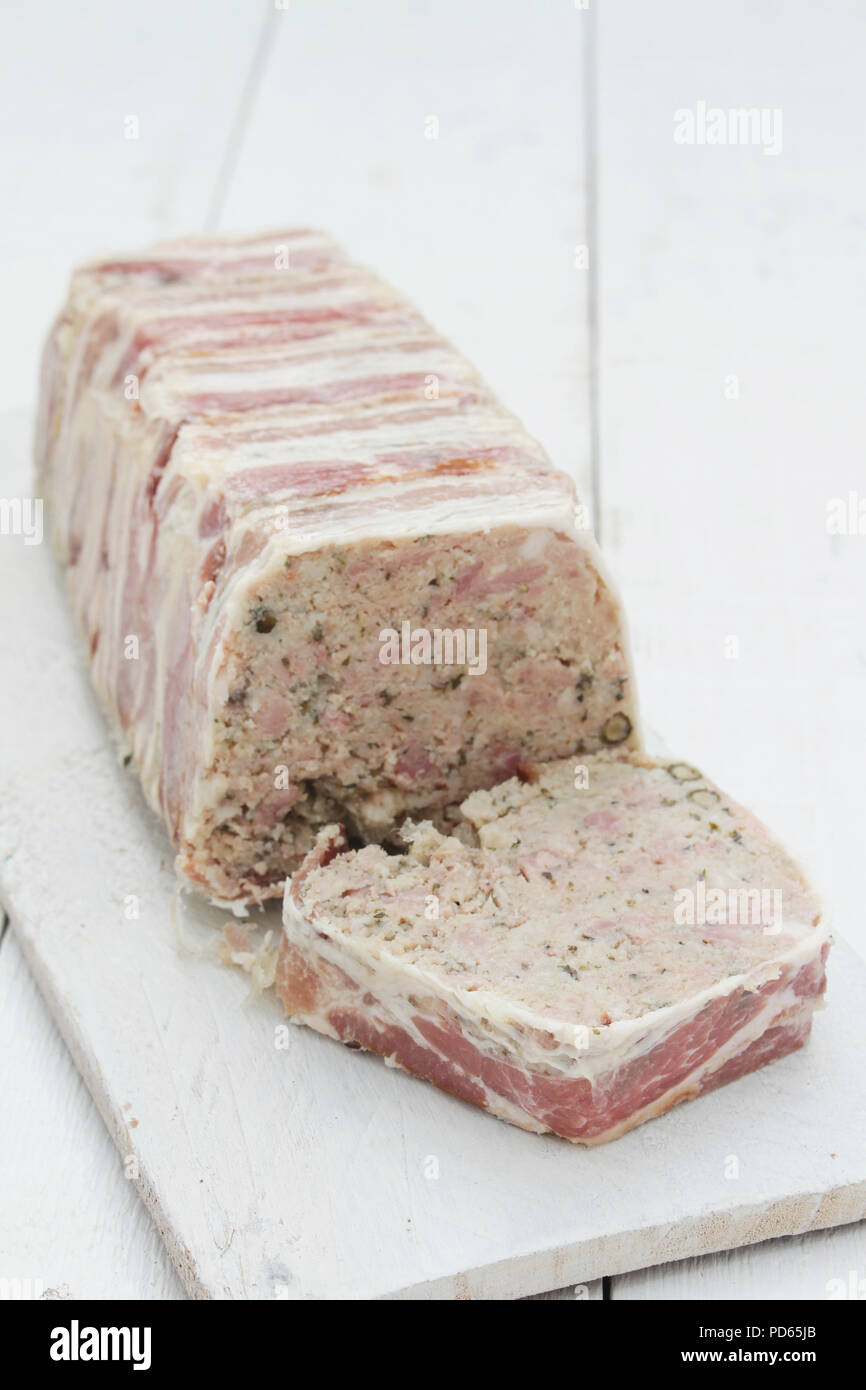 pork pate terrine appetizer Stock Photo Alamy
